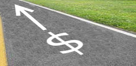 Money Sign On Road Path