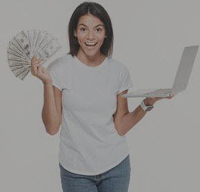 Woman With Money Ready To Buy Stocks